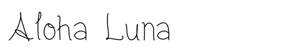 Aloha Luna font preview